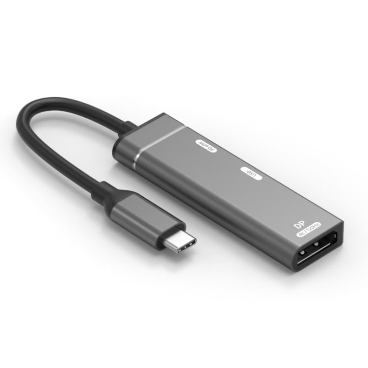 Estación de acoplamiento HUB de 60 W con puertos USB-C a USB-C, USB-A y DisplayPort 4K, Type-C to Type-C+USB+DP