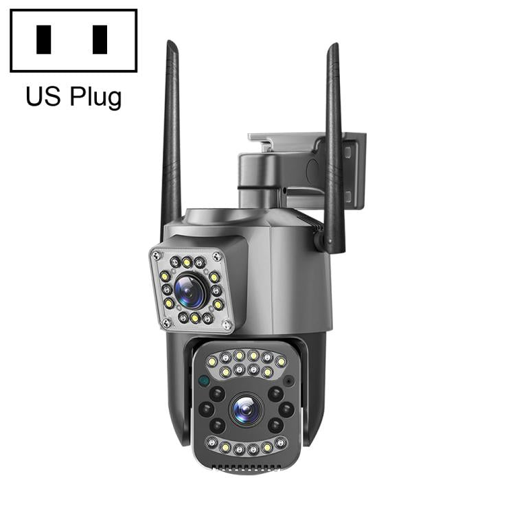 Cámara de vigilancia panorámica HD WiFi V380 Pro de 2 MP con doble lente