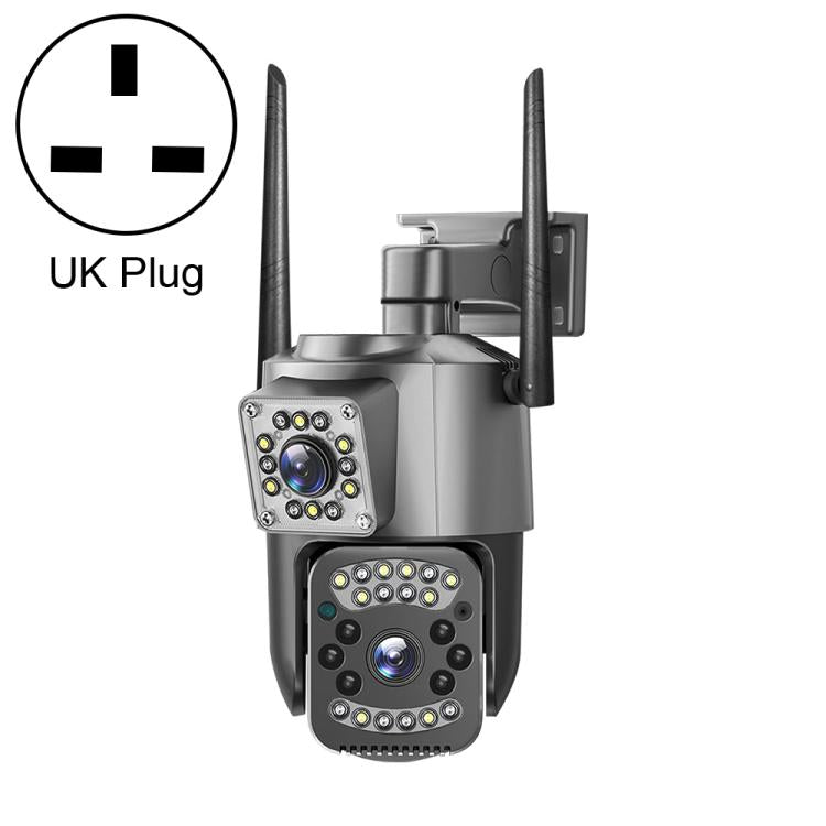 Cámara de vigilancia panorámica HD WiFi V380 Pro de 2 MP con doble lente
