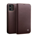 QIALINO Estuche de cuero con tapa horizontal comercial con soporte y ranuras para tarjetas y billetera, For iPhone 12 mini, For iPhone 12 / 12 Pro, For iPhone 12 Pro Max