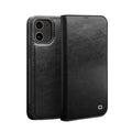 QIALINO Estuche de cuero con tapa horizontal con soporte y ranuras para tarjetas y billetera, For iPhone 12 mini, For iPhone 12 / 12 Pro, For iPhone 12 Pro Max