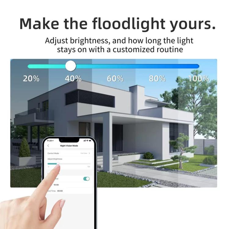 Cámara de seguridad inalámbrica WiFi ICSee de triple lente y 3 MP, cámara IP panorámica PTZ de tres pantallas con visión nocturna a todo color., US Plug, EU Plug