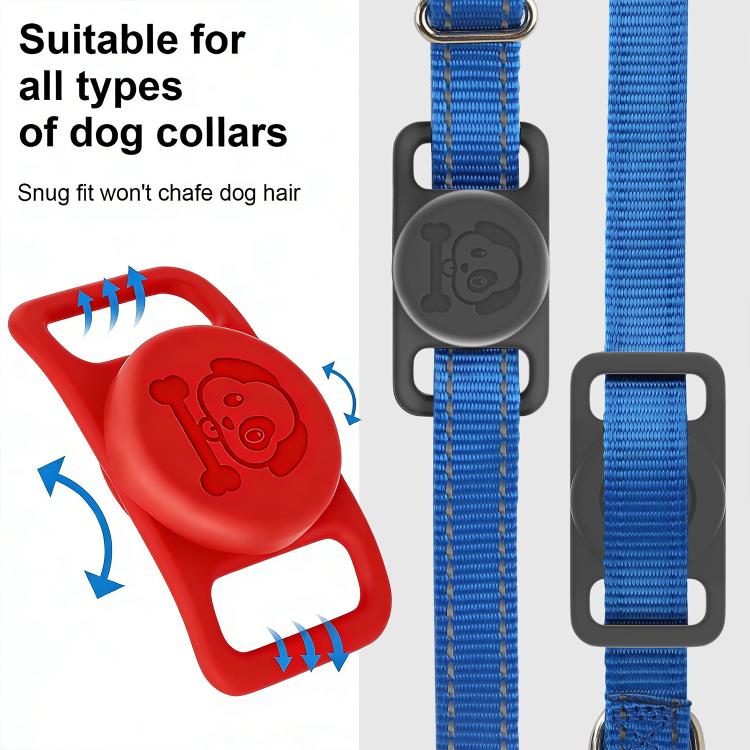 Funda protectora de silicona impermeable con diseño de collar para mascotas XDcase (4 unidades), 4PCS (Black White Blue Green), 4PCS (Pink Red Purple Yellow)