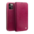 QIALINO Estuche de cuero con tapa horizontal con textura de cocodrilo con ranuras para tarjetas y billetera, For iPhone 12 mini, For iPhone 12 / 12 Pro, For iPhone 12 Pro Max