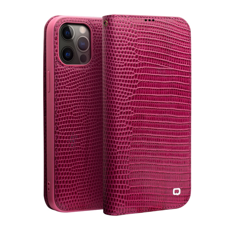 QIALINO Estuche de cuero con tapa horizontal con textura de cocodrilo con ranuras para tarjetas y billetera, For iPhone 12 mini, For iPhone 12 / 12 Pro, For iPhone 12 Pro Max
