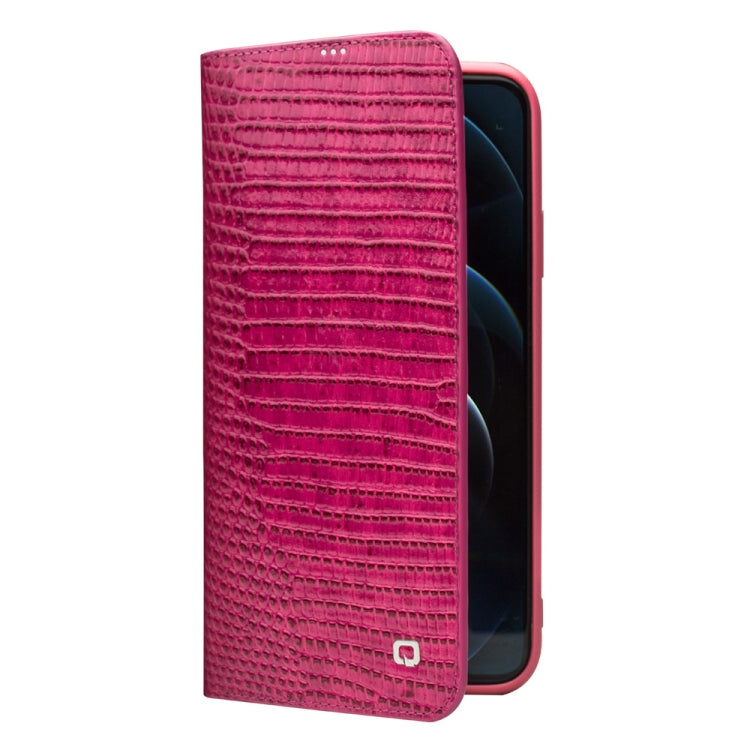 QIALINO Estuche de cuero con tapa horizontal con textura de cocodrilo con ranuras para tarjetas y billetera, For iPhone 12 mini, For iPhone 12 / 12 Pro, For iPhone 12 Pro Max