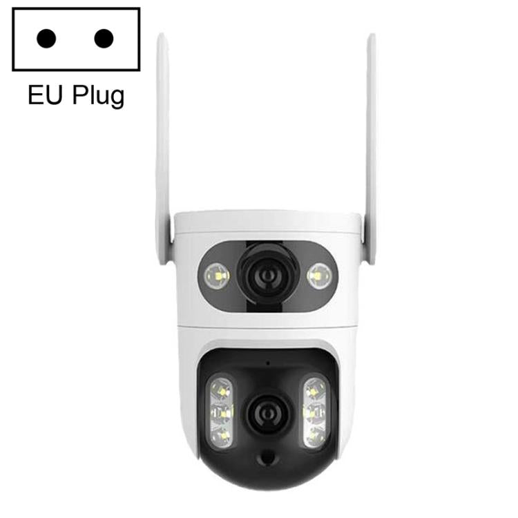 Cámara de vigilancia WiFi inteligente V380 de 2 MP HD con enlace de bola de pistola, EU Plug, US Plug