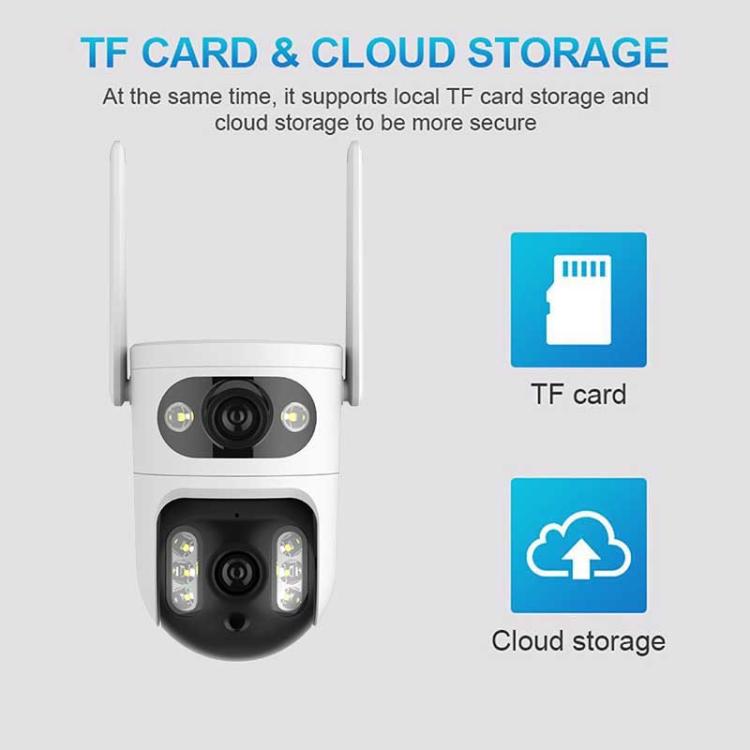Cámara de vigilancia WiFi inteligente V380 de 2 MP HD con enlace de bola de pistola, EU Plug, US Plug