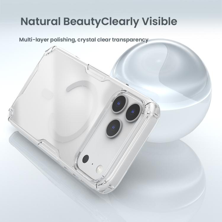 Funda para teléfono NILLKIN Ultra Transparente MagSafe de PC + TPU, For iPhone 17 Pro Max, For iPhone 17 Pro, For iPhone 17, For iPhone Air