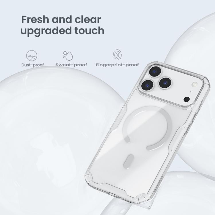 Funda para teléfono NILLKIN Ultra Transparente MagSafe de PC + TPU, For iPhone 17 Pro Max, For iPhone 17 Pro, For iPhone 17, For iPhone Air