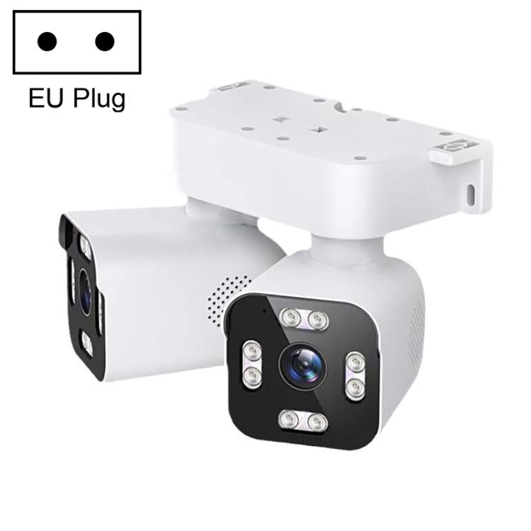 Cámara WiFi giratoria, con doble lente, doble panorámica y de 3 MP, EU Plug, US Plug