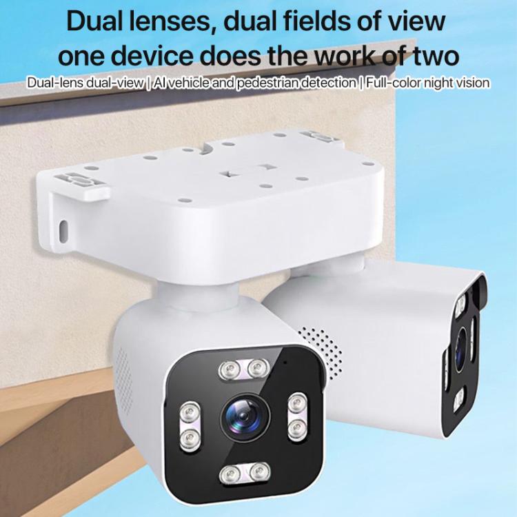 Cámara WiFi giratoria, con doble lente, doble panorámica y de 3 MP, EU Plug, US Plug