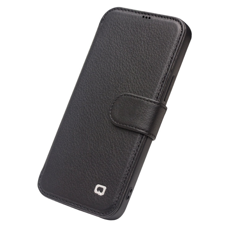 QIALINO Estuche de cuero con tapa horizontal magnética comercial con ranuras para tarjetas y billetera, For iPhone 12 mini, For iPhone 12 / 12 Pro, For iPhone 12 Pro Max