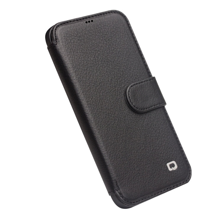 QIALINO Estuche de cuero con tapa horizontal magnética comercial con ranuras para tarjetas y billetera, For iPhone 12 mini, For iPhone 12 / 12 Pro, For iPhone 12 Pro Max