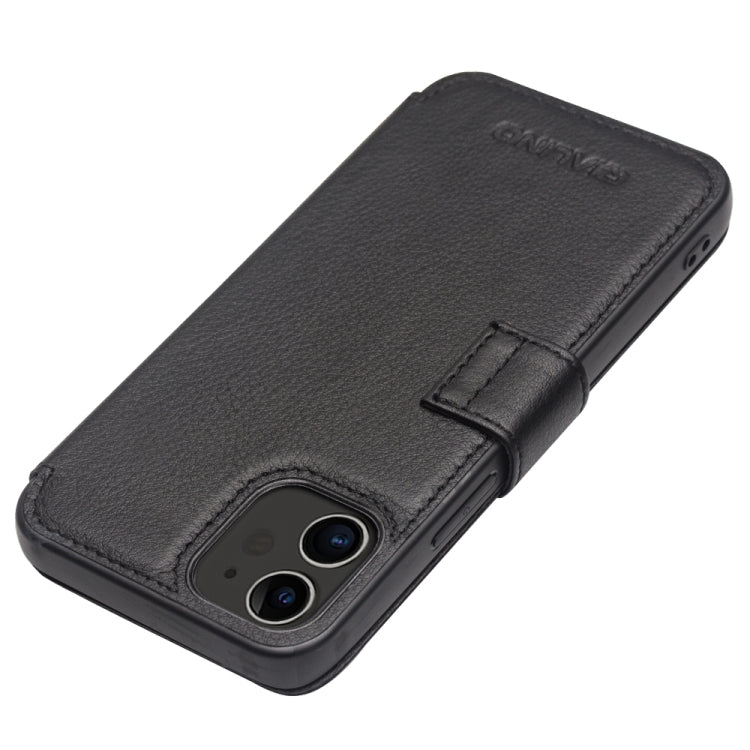 QIALINO Estuche de cuero con tapa horizontal magnética comercial con ranuras para tarjetas y billetera, For iPhone 12 mini, For iPhone 12 / 12 Pro, For iPhone 12 Pro Max