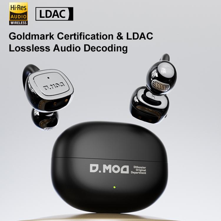 Auriculares inalámbricos Bluetooth D MOOSTER D68 con clip y parte trasera abierta