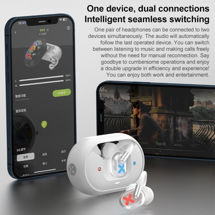 Auriculares inalámbricos Bluetooth con clip para la oreja D MOOSTER D93 con traducción mediante IA