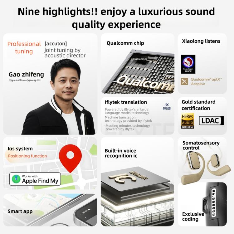 Auriculares inalámbricos Bluetooth inteligentes D MOOSTER D88 para llevar en la oreja