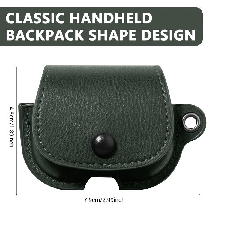 Funda protectora para auriculares de piel sintética estilo mochila XDcase con mosquetón, For AirPods Pro 3, For AirPods 4, For AirPods Pro 2 / 1