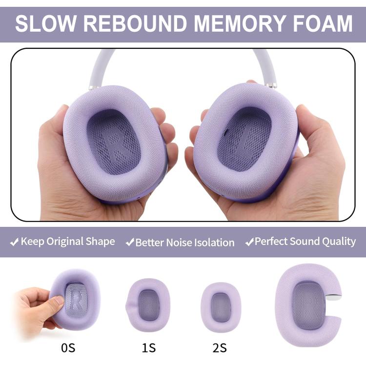 XDcase 1 par de almohadillas magnéticas de esponja de repuesto para auriculares, fabricadas en tela de malla, For AirPods Max 2