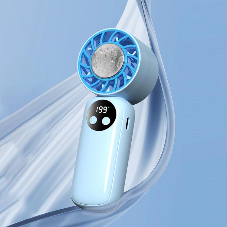 Ventilador portátil mini WD-01 con pantalla digital para refrigeración por hielo.
