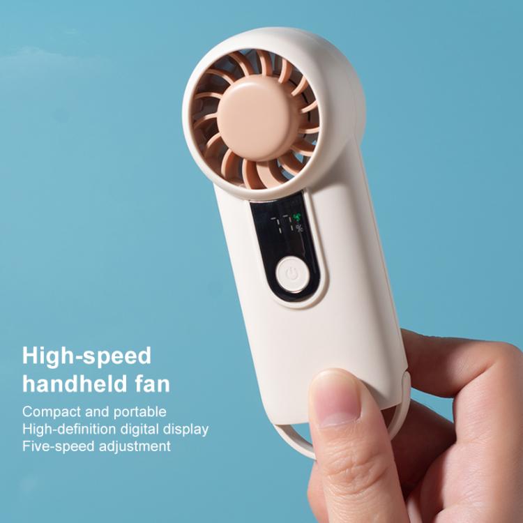 H07 Mini Ventilador de mano de alta velocidad con pantalla digital