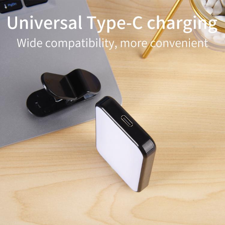 Mini luz de relleno portátil con clip, 150 mAh, sin cable de carga., 150mAh
