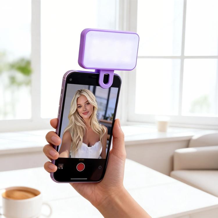 Mini luz de relleno portátil con clip, 150 mAh, sin cable de carga., 150mAh