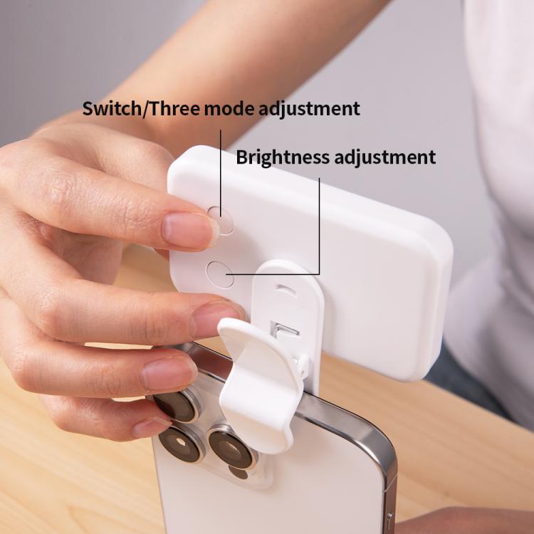 Mini luz de relleno portátil con clip, 150 mAh, sin cable de carga., 150mAh