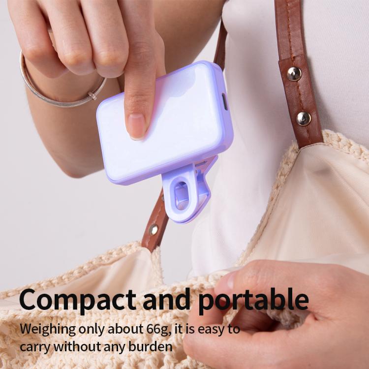 Mini luz de relleno portátil con clip, 150 mAh, sin cable de carga., 150mAh