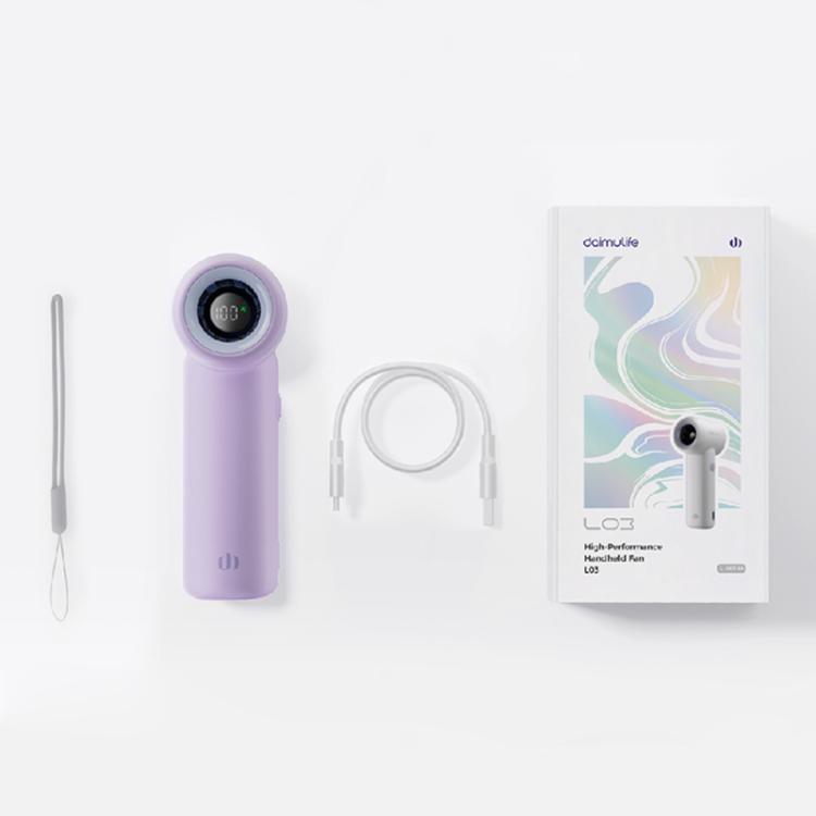 Mini ventilador portátil silencioso de alta velocidad L03 con pantalla digital