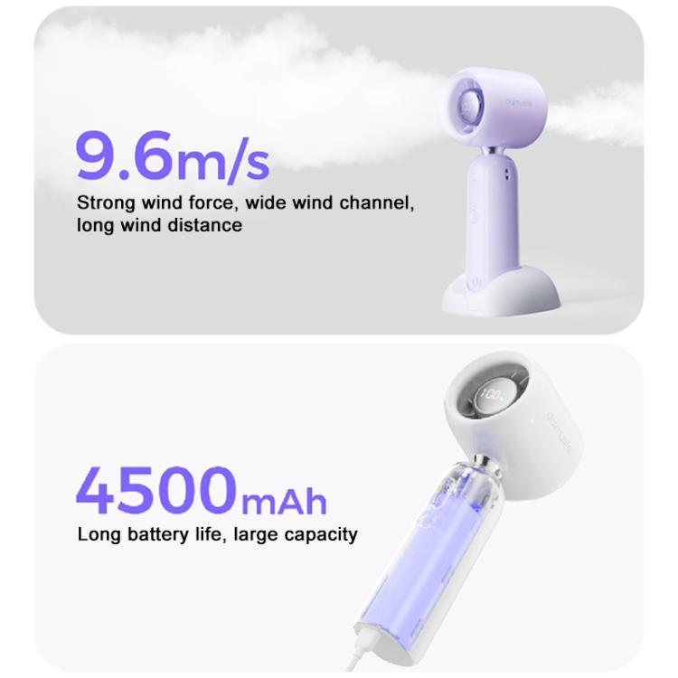 Ventilador de mano silencioso de alta velocidad M03 Plus con pantalla digital.