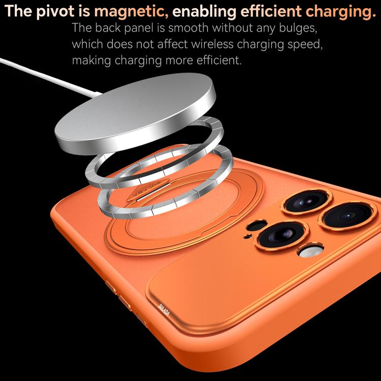 SULADA se transforma en una funda para teléfono 17 Pro semitransparente mate con soporte magnético giratorio., For iPhone 17 Pro Max, For iPhone 17 Pro, For iPhone 16 Pro Max, For iPhone 16 Pro