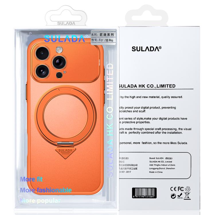 SULADA se transforma en una funda para teléfono 17 Pro semitransparente mate con soporte magnético giratorio., For iPhone 17 Pro Max, For iPhone 17 Pro, For iPhone 16 Pro Max, For iPhone 16 Pro