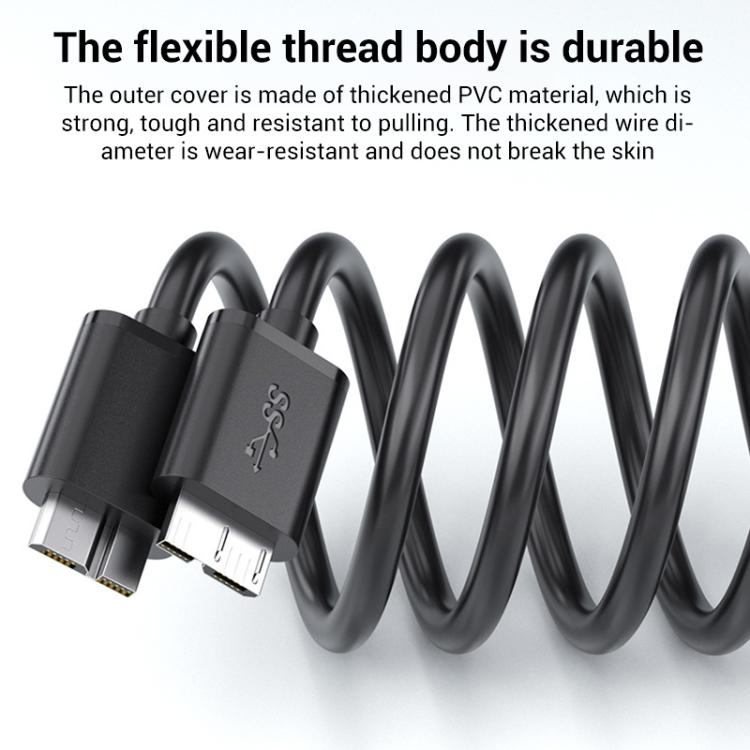 Cable de datos para carcasa de disco duro externo WG137 USB 3.0 macho a Micro-B macho, 0.3m, 0.5m, 1m, 1.5m, 2m