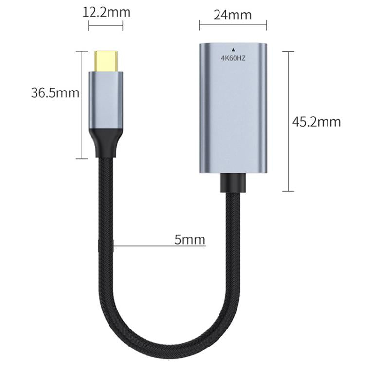 Cable adaptador USB-C / Tipo-C a HDMI para duplicación de pantalla HD, 4K 30Hz, 4K 60Hz, 8K 60Hz