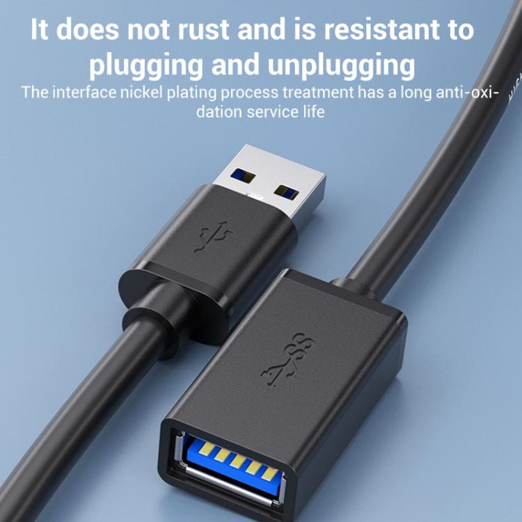 Cable de extensión USB 3.0 macho a hembra WG138 para transferencia de datos, compatible con ordenadores, unidades USB y ratones., 0.3m, 0.5m, 1m, 1.5m, 2m, 3m, 5m