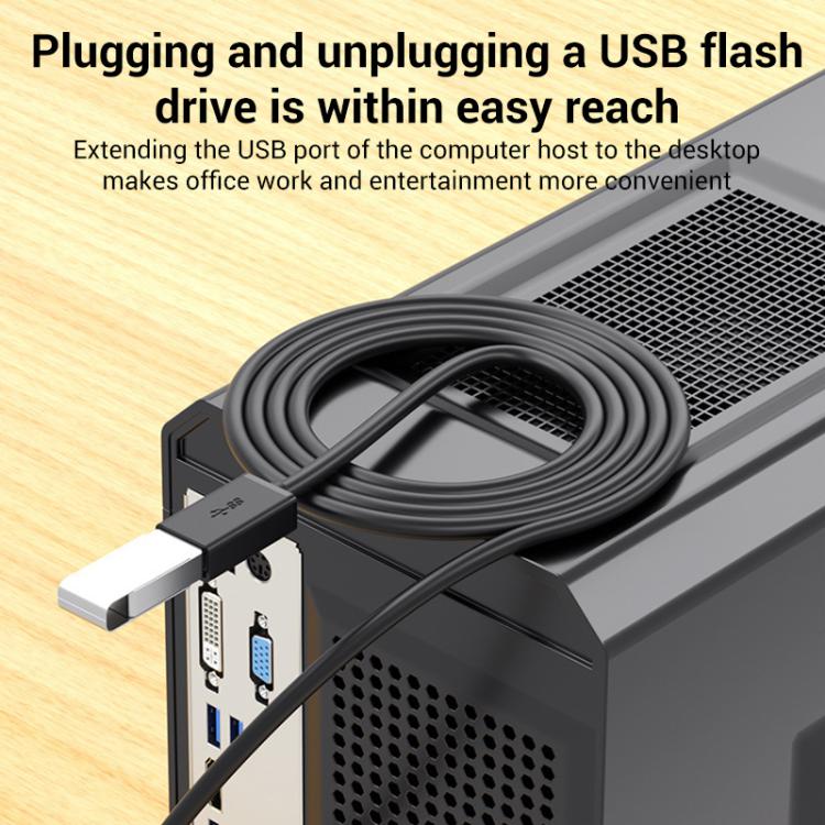 Cable de extensión USB 3.0 macho a hembra WG138 para transferencia de datos, compatible con ordenadores, unidades USB y ratones., 0.3m, 0.5m, 1m, 1.5m, 2m, 3m, 5m