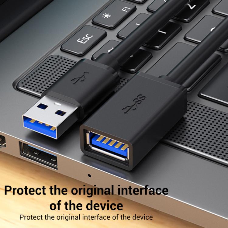 Cable de extensión USB 3.0 macho a hembra WG138 para transferencia de datos, compatible con ordenadores, unidades USB y ratones., 0.3m, 0.5m, 1m, 1.5m, 2m, 3m, 5m