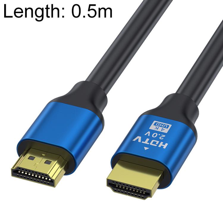 Cable de vídeo HDTV HDMI 2.0 de alta velocidad 4K Ultra HD con conexión chapada en oro, 0.5m, 1m, 1.5m, 2m, 3m, 5m, 10m, 15m, 20m