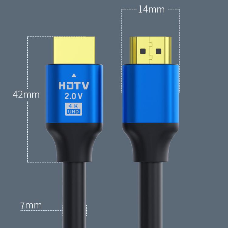 Cable de vídeo HDTV HDMI 2.0 de alta velocidad 4K Ultra HD con conexión chapada en oro, 0.5m, 1m, 1.5m, 2m, 3m, 5m, 10m, 15m, 20m