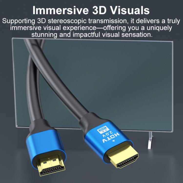 Cable de vídeo HDTV HDMI 2.0 de alta velocidad 4K Ultra HD con conexión chapada en oro, 0.5m, 1m, 1.5m, 2m, 3m, 5m, 10m, 15m, 20m