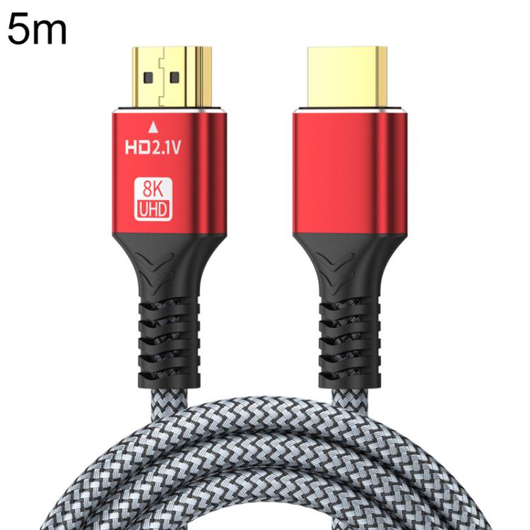 Cable de vídeo HDMI 2.1 de alta velocidad 8K Ultra HD con conexión trenzada y chapada en oro para HDTV., 0.5m, 1m, 1.5m, 1.8m, 2m, 3m, 5m