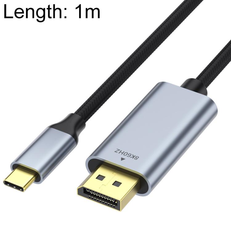 Cable trenzado adaptador de vídeo Ultra HD 8K de USB-C a DisplayPort 1.4, 1m, 2m, 1m 8K Bidirectional, 1.5m 8K Bidirectional, 2m 8K Bidirectional, 3m 8K Bidirectional