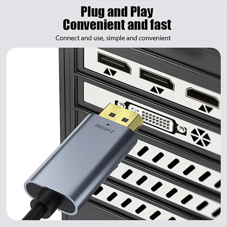 Cable trenzado adaptador de vídeo Ultra HD 8K de USB-C a DisplayPort 1.4, 1m, 2m, 1m 8K Bidirectional, 1.5m 8K Bidirectional, 2m 8K Bidirectional, 3m 8K Bidirectional