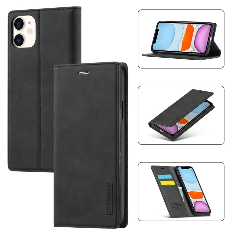 LC.IMEEKE Estuche de cuero de PU + TPU mate a prueba de golpes con tapa horizontal ultrafina de magnetismo fuerte con soporte y ranuras para tarjetas y billetera, For iPhone 11, For iPhone 11 Pro, For iPhone 11 Pro Max                                  ...