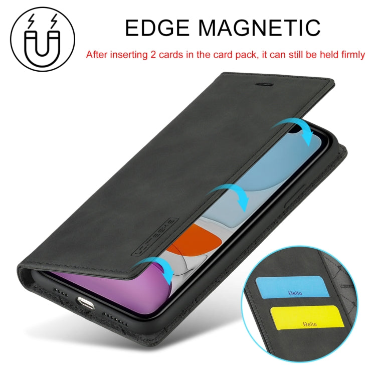 LC.IMEEKE Estuche de cuero de PU + TPU mate a prueba de golpes con tapa horizontal ultrafina de magnetismo fuerte con soporte y ranuras para tarjetas y billetera, For iPhone 11, For iPhone 11 Pro, For iPhone 11 Pro Max                                  ...