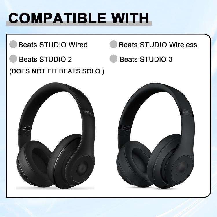 XDcase 1 par de almohadillas de repuesto de espuma viscoelástica para auriculares con herramienta de palanca, For Beats Studio 2.0 / 3.0