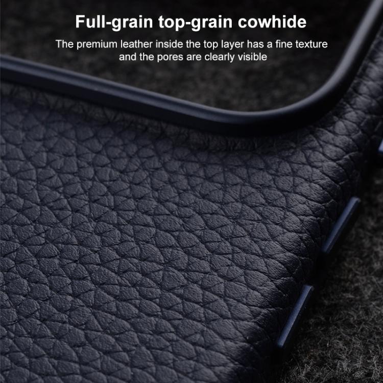 Funda magnética de piel auténtica con textura de lichi y botón de IA de melkco, For iPhone 17 Pro Max, For iPhone 17 Pro, For iPhone 17, For iPhone Air