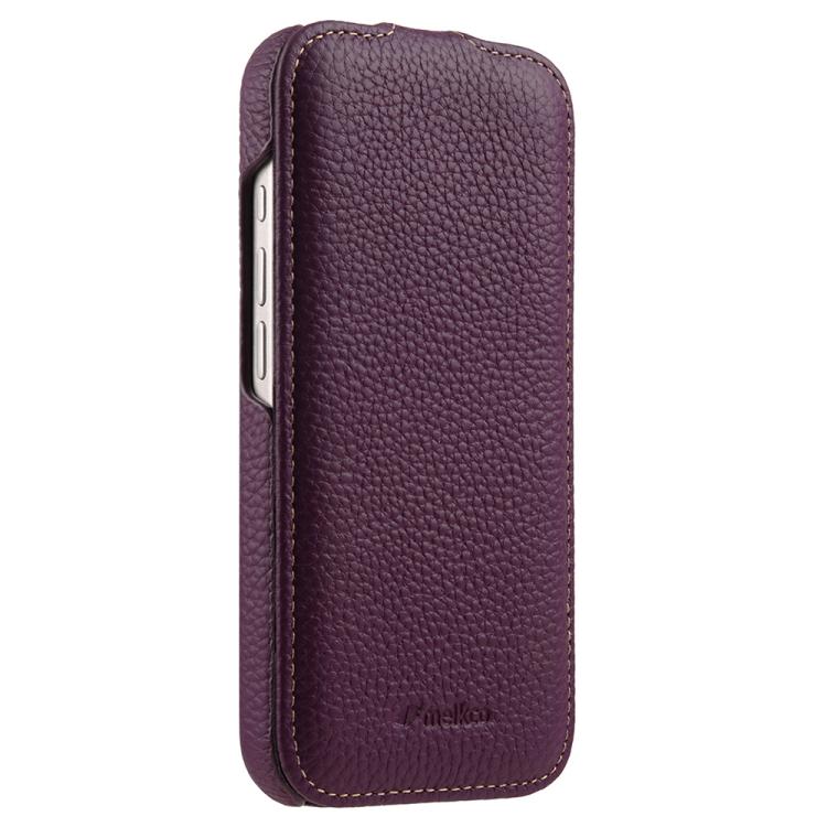 Funda para teléfono Melkco con textura de lichi, apertura vertical y magnética, de cuero genuino., For iPhone 17 Pro Max, For iPhone 17 Pro, For iPhone 17, For iPhone Air